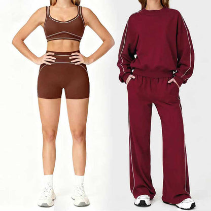 Hoodie and sweatpants workout apparel