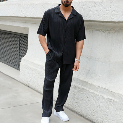 Men's Solid Color Sportswear Set
